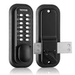 VEVOR Mechanical Keyless Entry Door Lock, 14 Digit Keypad, Water-proof Zinc Alloy, Outdoor Gate Door Locks Set with Surface-mounted Latch, Keypad and Knob, Easy to Install, for Garden, Garage, Yard