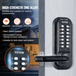 VEVOR Mechanical Keyless Entry Door Lock, 14 Digit Keypad, Water-proof Zinc Alloy, Embedded Outdoor Gate Door Locks Set with Keypad and Handle, Easy to Install, for Garden, Garage, Yard, Storage Shed