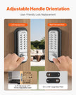 VEVOR Mechanical Keyless Entry Door Lock 14 Key Mechanical Keypad Lock Sliver