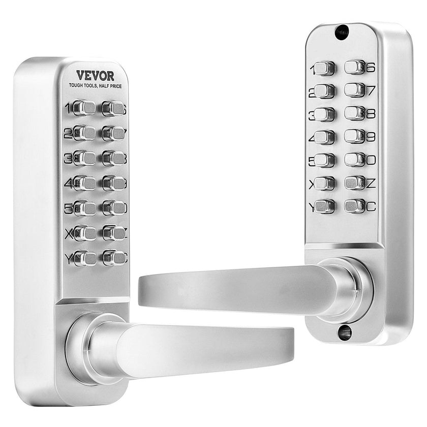 VEVOR Mechanical Keyless Entry Door Lock 14 Key Mechanical Keypad Lock Sliver