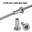 VEVOR Cable Railing Kit, 82pcs 316 Stainless Steel Protective Protector Sleeves, Fit 1/8\'\' or 3/16\'\' Cable Railing System for Stair Railing, Deck Railing, DIY Balustrade, Cable Railing Hardware