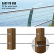 VEVOR Cable Railing Kit, 82pcs 316 Stainless Steel Protective Protector Sleeves, Fit 1/8\'\' or 3/16\'\' Cable Railing System for Stair Railing, Deck Railing, DIY Balustrade, Cable Railing Hardware