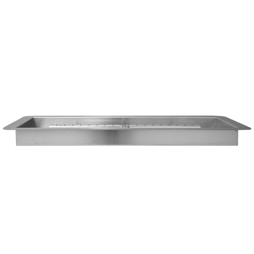 VEVOR 24 x 8 inch Drop-in Fire Pit Pan, Rectangular Stainless Steel Fire Pit Burner Kit, Natural & Propane Gas Fire Pan 120,000 BTU with H-Burner for Indoor or Outdoor Use