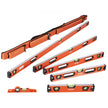 VEVOR Magnetic Torpedo Level, 78/48/32/24/16/10 in Mechanical Level Set, Bubble Vials Ruler for 45/90/180 Degree, Aluminum Alloy Leveler Tool w/ Viewing Window, Shock-Resistant for Plumbing, Wood