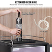 VEVOR Beer Kegerator, Single Tap Draft Beer Dispenser, Full Size Keg Refrigerator With Shelves, CO2 Cylinder, Drip Tray & Rail, 32°F- 50°F Temperature Control, Holds 1/6, 1/4, 1/2 Barrels, Black