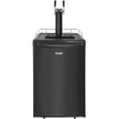 VEVOR Beer Kegerator, Dual Tap Draft Beer Dispenser, Full Size Keg Refrigerator With Shelves, CO2 Cylinder, Drip Tray & Rail, 32°F- 50°F Temperature Control, Holds 1/6, 1/4, 1/2 Barrels, Black
