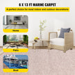 VEVOR Boat Carpet 6x13 feet, Marine Carpet for Boats, Waterproof Light Brown Indoor Outdoor Carpet with Marine Backing Anti-Slide Marine Grade Boat Carpet Cuttable Easy to Clean Patio Rugs Deck Rug