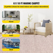 VEVOR Boat Carpet 6x18 feet, Marine Carpet for Boats, Waterproof Light Brown Indoor Outdoor Carpet with Marine Backing Anti-Slide Marine Grade Boat Carpet Cuttable Easy to Clean Patio Rugs Deck Rug