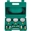 VEVOR Hydraulic Pressure Test Kit, 250/400/600bar, 3 Gauges 6 Test Couplings 3 Test Hoses, Excavator Hydraulic Test Gauge Set with Portable Carrying Case for Excavator Tractors Construction Machinery