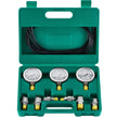 VEVOR Hydraulic Pressure Test Kit, 250/400/600bar, 3 Gauges 6 Test Couplings 3 Test Hoses, Excavator Hydraulic Test Gauge Set with Portable Carrying Case for Excavator Tractors Construction Machinery