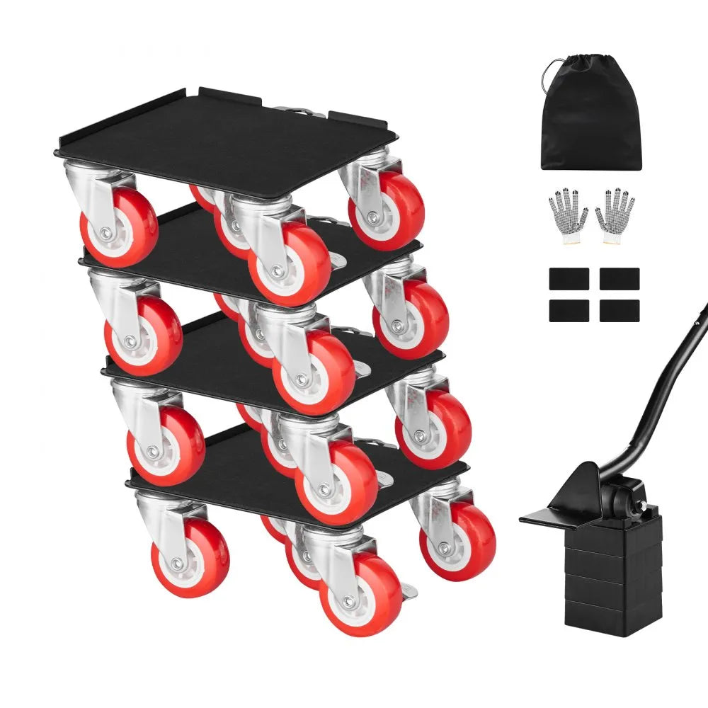 VEVOR Furniture Dolly Heavy Duty Furniture Mover with 5 Wheels 3474 lbs Capacity