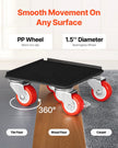 VEVOR Furniture Dolly Heavy Duty Furniture Mover with 5 Wheels 1200 lbs Capacity