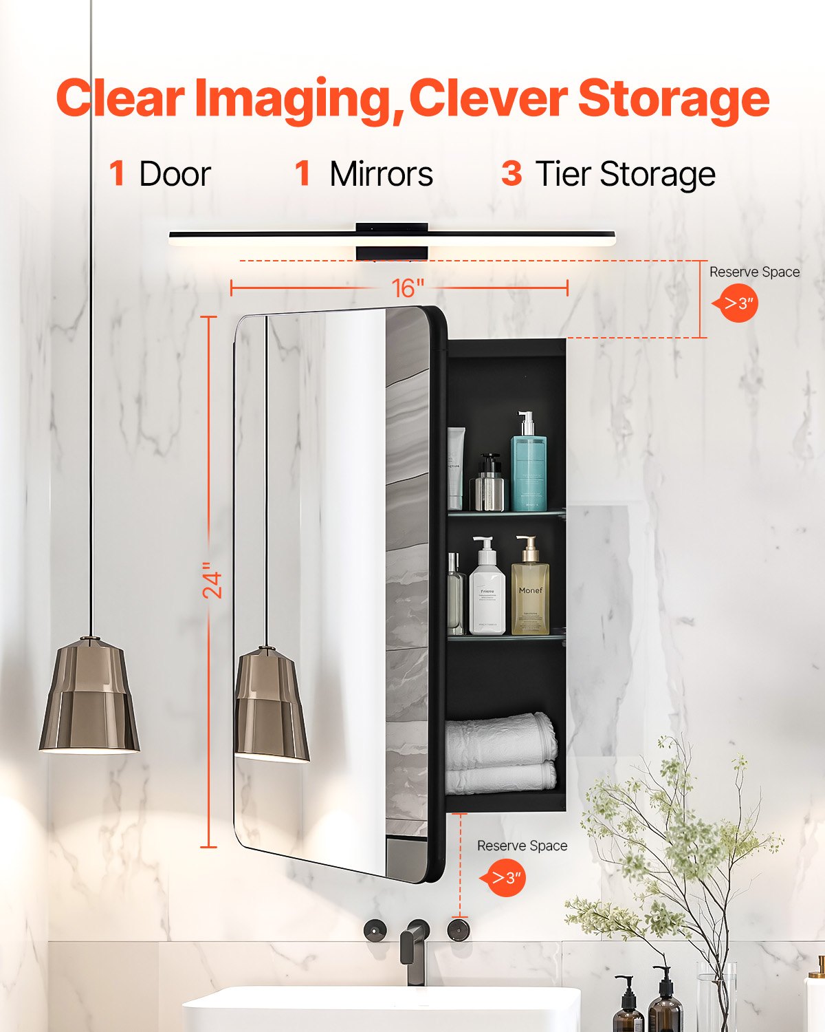VEVOR Medicine Cabinet 16