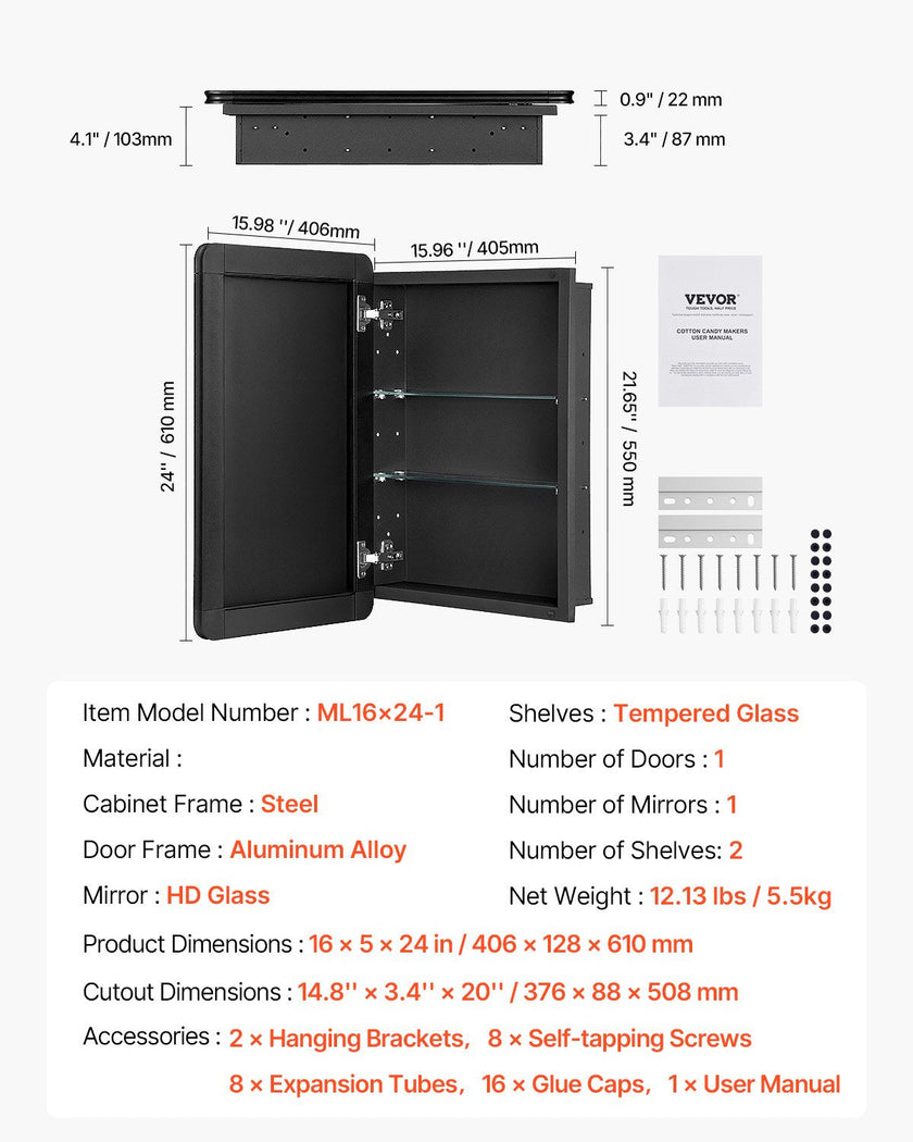 VEVOR Medicine Cabinet 16
