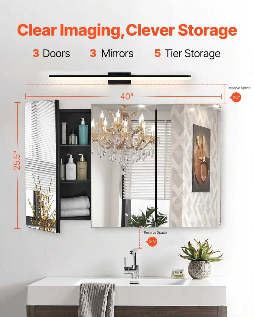 VEVOR Medicine Cabinet 25.5