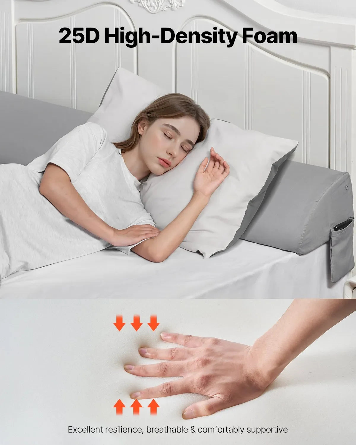 VEVOR Bed Wedge Pillow for Headboard 72