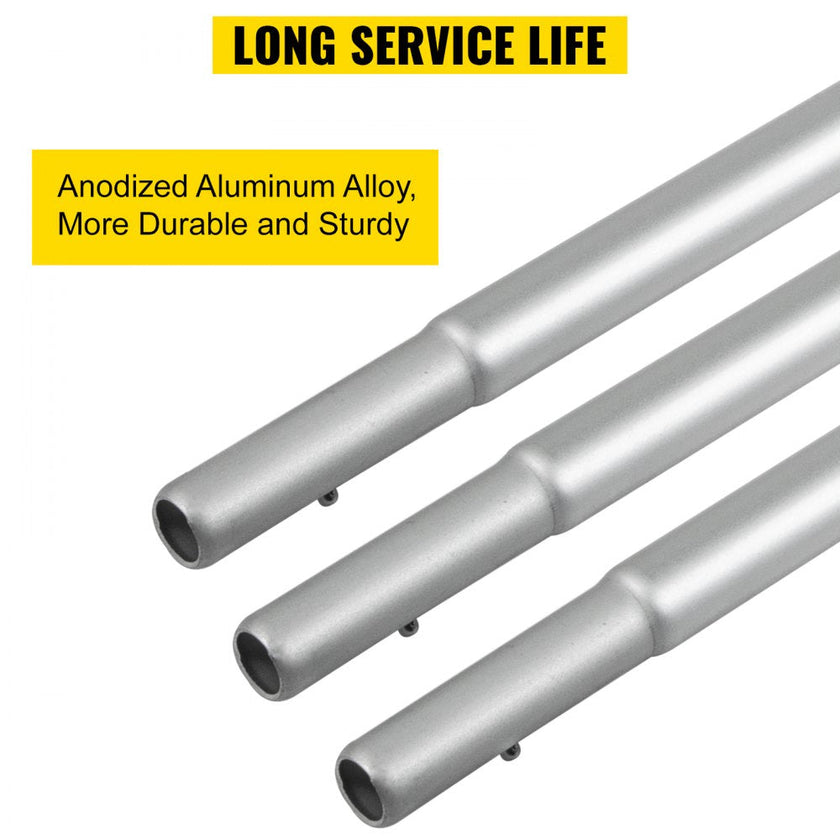 VEVOR Advertising Flag Pole, 3 x Feather Flag Bundles, 16ft Windless Flag Pole Sets with Ground Mounting Stake, 6pcs Swooper Flag Pole Kit, Feather Flag Pole for Businesses Storefronts