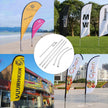 VEVOR Advertising Flag Pole, 4 x Feather Flag Bundles with Ground Spike, 16 ft Windless Flag Pole Sets with Ground Mounting Stake, 6pcs Swooper Flag Pole Kit, Sign Flag for Businesses Storefronts