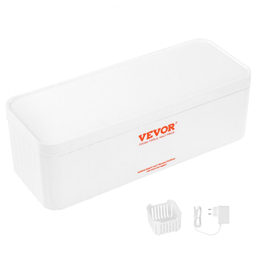 VEVOR Jewelry Cleaner Ultrasonic Machine, Ultrasonic Cleaner Machine 16oz (470ml) with 4 Timer Modes, Portable ultrasonic jewelry cleaner with Cleaning Basket for Eyeglasses, Watches, Dentures, Rings