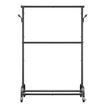 VEVOR Clothes Rack, Rolling Clothing Garment Rack with Adjustable Crossbar and Side Hooks, 150 lbs Load Capacity, Heavy Duty Carbon Steel Clothing Racks with Wheels for Bedroom, Laundry, Living Room