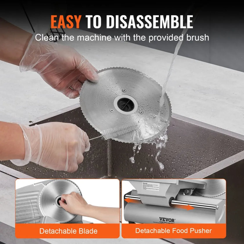 VEVOR Meat Slicer, 180W Electric Deli Food Slicer with 7.5