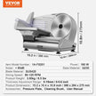 VEVOR Meat Slicer, 180W Electric Deli Food Slicer with 7.5