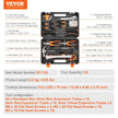 VEVOR Tool Kit, 132 Piece General Household Hand Tool Set, Home Repairing Tool Kit with Portable Tool Storage Case, High-Quality Steel, for Home Maintenance, DIY Projects, and Automotive Repair