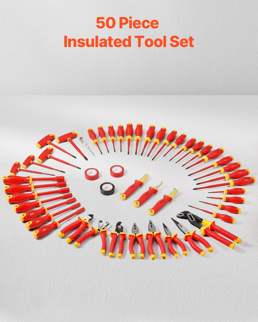 Insulated Screwdriver Set 50-Piece Insulated Tool Set for Electricians 1000V
