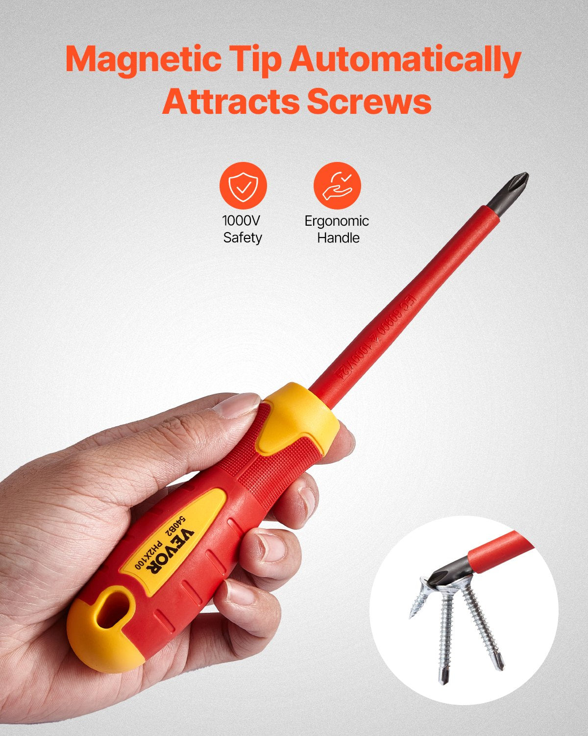 VEVOR Insulated Screwdriver Set 12-Piece Insulated Tool Set for Electricians