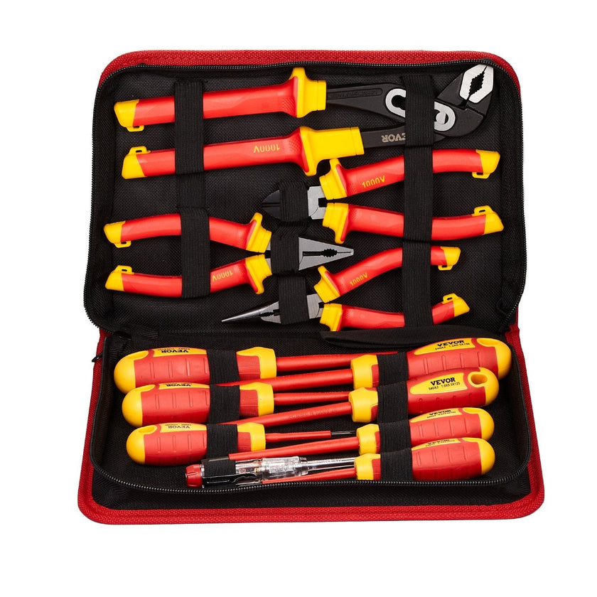 VEVOR Insulated Screwdriver Set 12-Piece Insulated Tool Set for Electricians