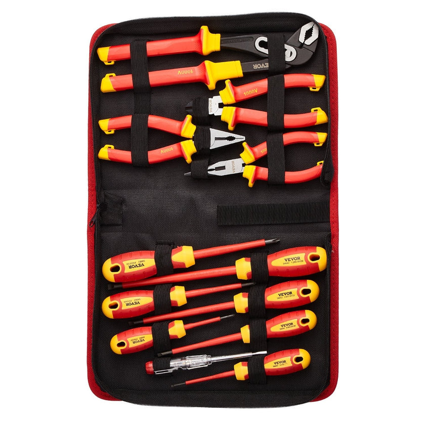 VEVOR Insulated Screwdriver Set 12-Piece Insulated Tool Set for Electricians