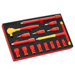 VEVOR Insulated Socket Set 16-Piece Insulated Socket Tool with T-Handle Wrench