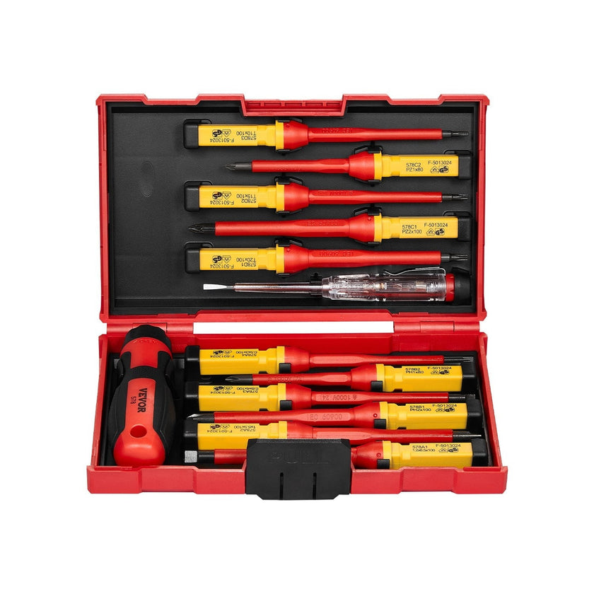 VEVOR Insulated Screwdriver Set 13-Piece Insulated Tool Set for Electricians
