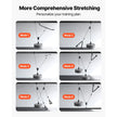 LAT & Lift Pulley System (2 PCS) Gym Cable Attachment with Steel Cables, Short Bar & Dual Grip Handles, 330 lb Capacity