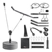 LAT & Lift Pulley System (2 PCS) Gym Cable Attachment with Steel Cables, Short Bar & Dual Grip Handles, 330 lb Capacity