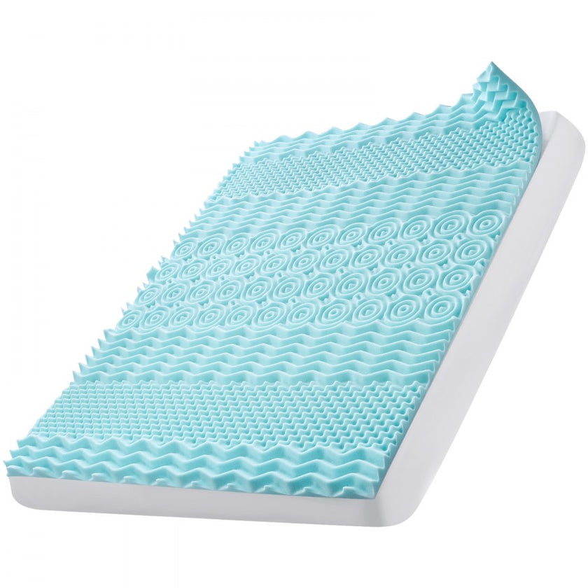 VEVOR Mattress Topper Soft Memory Foam Cooling Gel Infusion Queen Size 2 Inches