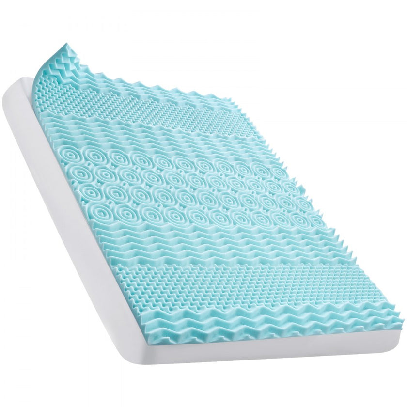 VEVOR Mattress Topper Soft Memory Foam Cooling Gel Infusion Queen Size 2 Inches