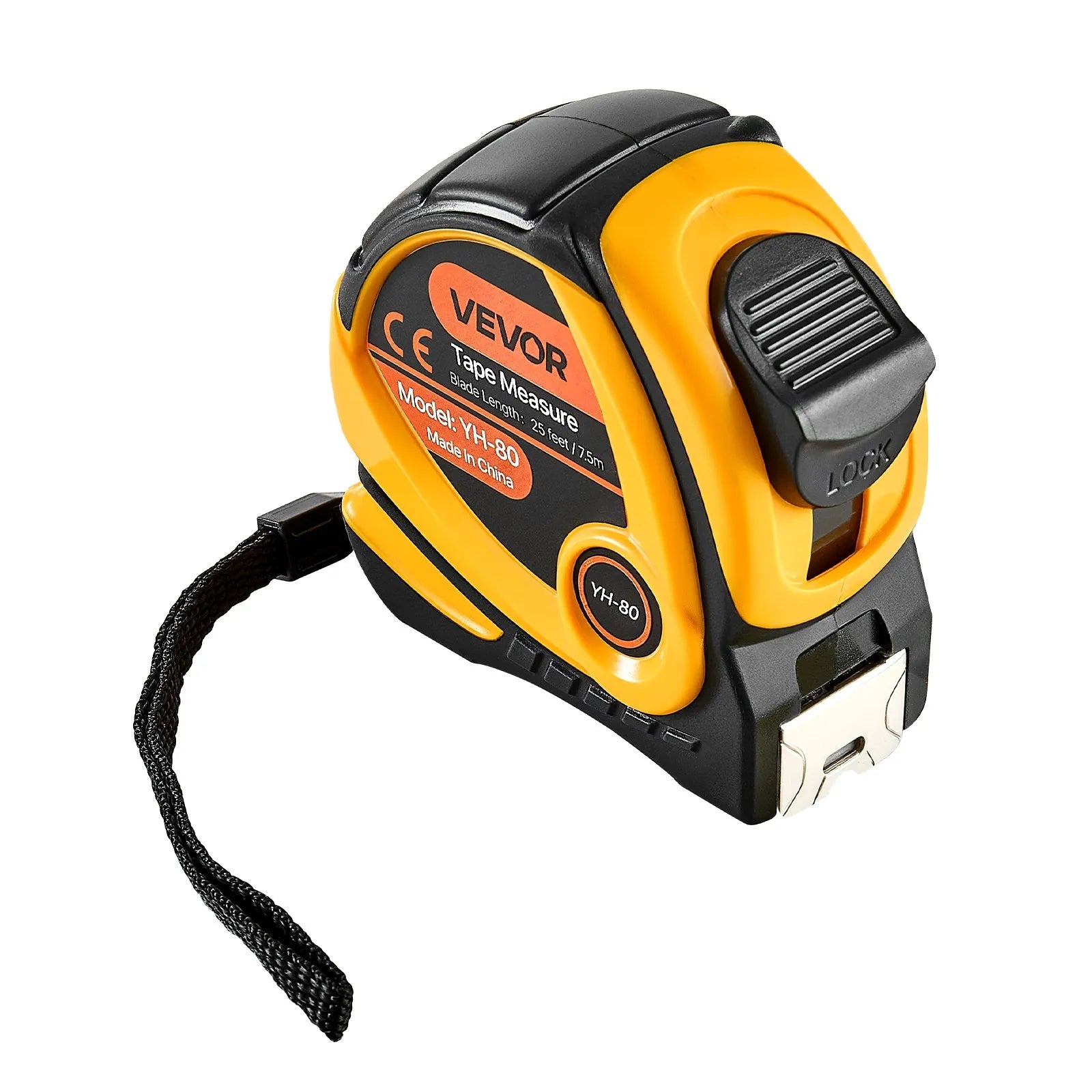 VEVOR Tape Measure 25ft Retractable Imperial Metric ABS Case for Decoration