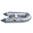 VEVOR Inflatable Dinghy Boat, 4-Person Transom Sport Tender Boat, with Marine Wood Floor and Adjustable Aluminum Bench, 1000 lbs Inflatable Fishing Boat Raft, Aluminum Oars, Air Pump, and Carry Bag