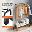 VEVOR Clothes Rack, Heavy Duty Clothing Garment Rack with Hanging Rod and Bottom Storage Area, Clothing Rack for Bedroom Guest Room