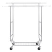 VEVOR Heavy Duty Clothes Rack, Double Hanging Rod Clothing Garment Rack for Hanging Clothes, Adjustable Height and Extendable Length Clothing Rack with Bottom Storage Area, 600 lbs Load Capacity