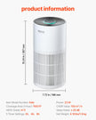 VEVOR 1100 ft²/h Air Purifier H11 HEPA Smart Air Purifier for Home & Office