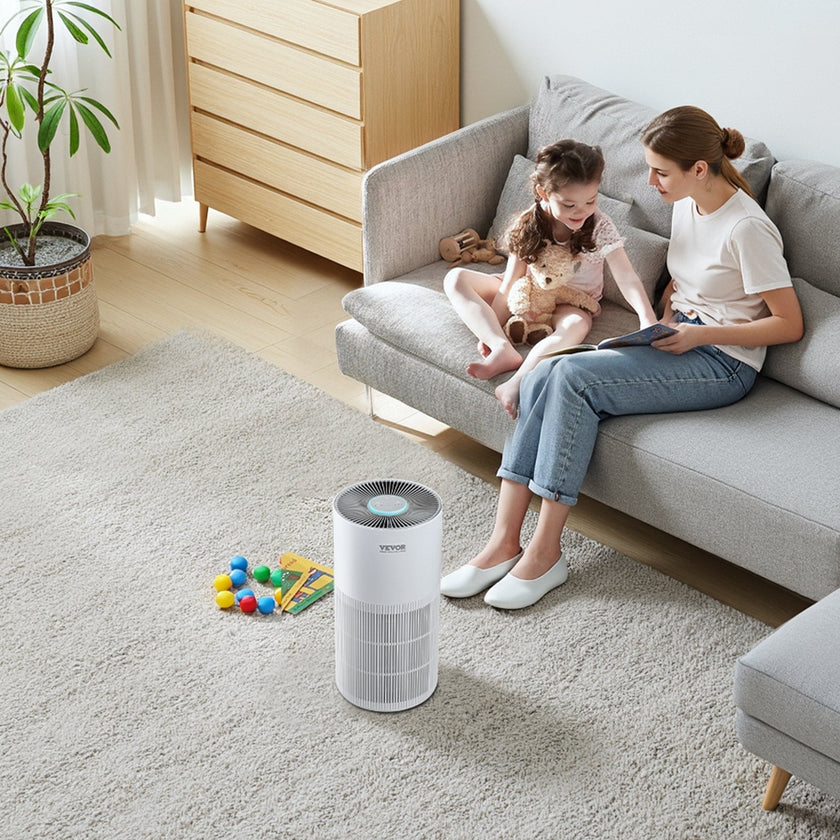 VEVOR 1100 ft²/h Air Purifier H11 HEPA Smart Air Purifier for Home & Office