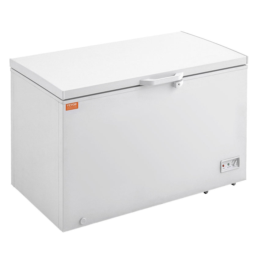 VEVOR Chest Freezer, 12.8 cu.ft / 345 L Large Deep Freezer & 4 Removable Baskets, Freestanding Top Open Door Commercial Chest Freezers with Locking Lid, 7-Level Adjustable Temp, LED Lighting, 6 Wheels