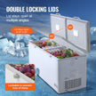 VEVOR Chest Freezer, 19.8 cu.ft / 561 L Large Deep Freezer with Split Top Double Locking Lids, Freestanding Commercial Chest Freezer & 4 Removable Baskets, 7-Level Adjustable Temp, LED Light, 6 Wheels
