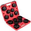 VEVOR Oil Filter Socket Set, 14 Pcs Oil Filter Wrench Set, Sturdy Steel Oil Filter Socket, 3/8
