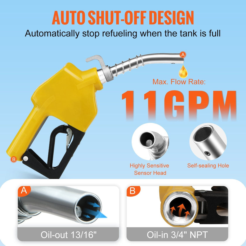 VEVOR Automatic Fuel Nozzle Shut Off Fuel Refilling 3/4