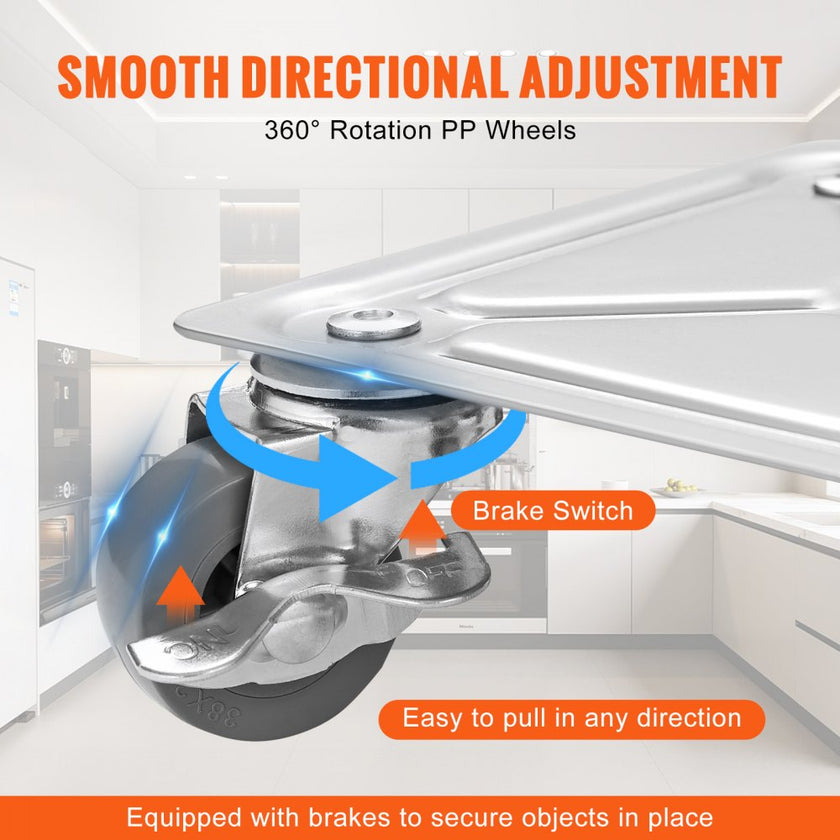 VEVOR Furniture Dolly, Furniture Moving Dollies with 360° PP Swivel Wheels & Carbon Steel Panel, 500 Lbs Capacity Furniture Lift Mover Tool Set for Moving Heavy Furniture Refrigerator Sofa