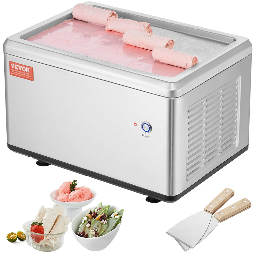 VEVOR Fried Ice Cream Roll Machine, 12.6