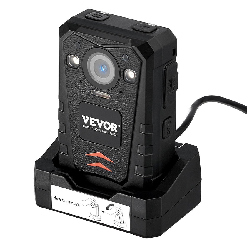 VEVOR 1440P HD Police Body Camera, 64GB Body Cam with Audio Video Recording Picture, Built-in 3500 mAh Battery, 2.0